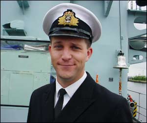 Diving Officer Mike Samways has been in the navy for five years