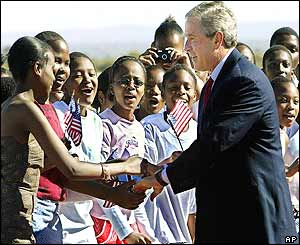 President greets Botswana youngsters