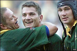 Joost van der Westhuizen celebrates South Africa's win
