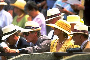 Racegoers at Glorious Goodwood