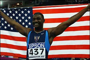 Justin Gatlin of the USA