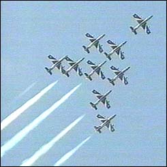 A display of aircraft