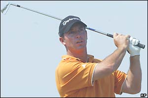 Australia's Peter Lonard drives