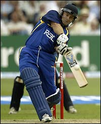 Surrey's Ian Ward during his innings of 49