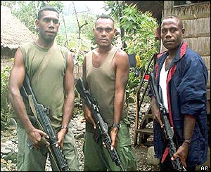 Armed police on Solomon Islands' Weathercoast