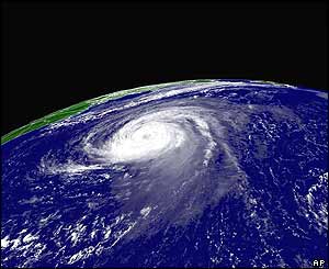 Satellite image of Hurricane Fabian