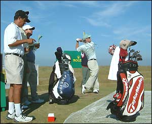 Practice rounds prior to the Open at Royal St George's attracted big crowds in beautiful sunshine, by Dean Roderick