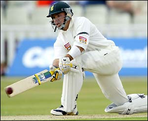 Herschelle Gibbs plays a sweep shot