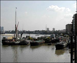 View of the moorings