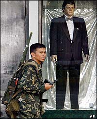 Marine takes up position near the Glorietta complex