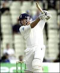 Ashley Giles is England's saviour as he hits the runs that ensure England do not have to follow on in the first Test