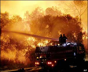 Fire outside Sainte-Maxime