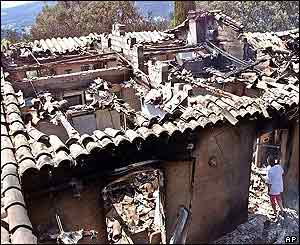 Destroyed house at Sainte-Maxime