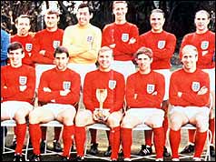 The winning England team