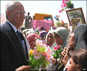 Colin Powell among Halabja crowds