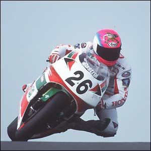 Steve Hislop rides in the British Superbikes in 1994