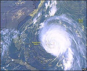 Satellite image of Hurricane Isabel