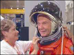 John Glenn before his final mission to space