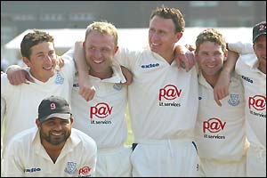Sussex team celebrate