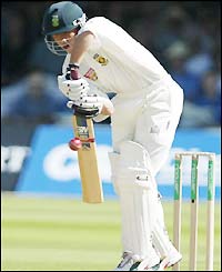 Dippenaar looks focused and concentrated at the crease