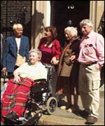 Clara Dudley outside Downing Street