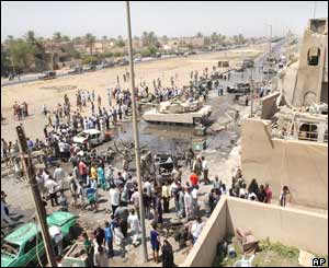 Baghdad embassy blast scene