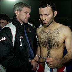 Mark Hughes and Ryan Giggs