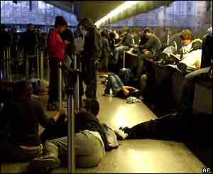 At train station in Rome