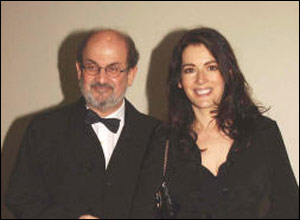 Author Salman Rushdie and television chef Nigella Lawson