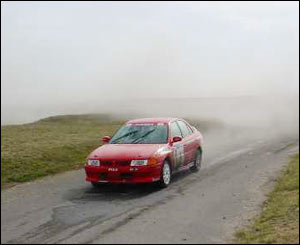 Mitsubushi Evo rally car driven by Seb Ling