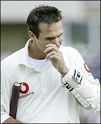 Michael Vaughan is out for one