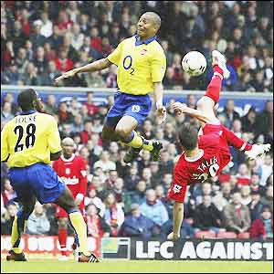 Anthony Le Tallec takes a shot at goal
