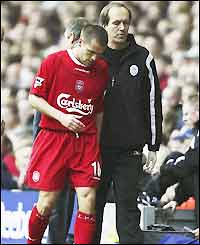 Owen finally limps off after 71 minutes