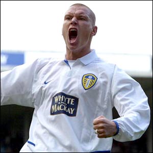 Seth Johnson celebrates grabbing a brace at Elland Road
