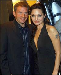 Chris Barrie and Angelina Jolie