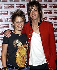 Fame Academy students Alex Parks (left) and Peter Brame