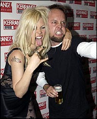 Metallica drummer Lars Ulrich got into the party spirit with singer Harry