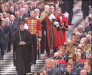 Members from all the forces attended the service to pay tribute to their dead colleagues 