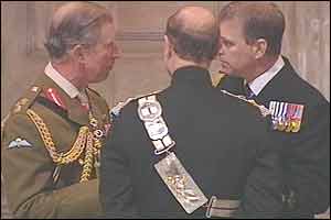 Princes Charles, Edward and Andrew