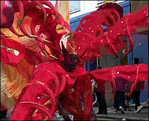Man in carnival costume