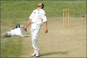 Steve Harmison rues a missed opportunity to grab a wicket
