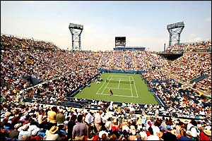 The crowds pack into Flushing Meadows to see some top quality tennis action