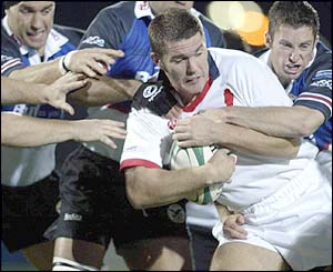 Ulster's Tony McWhirter clings on to possession