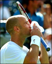 Andre Agassi will meet Taylor Dent in the next round of the US Open