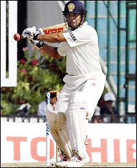 Sachin Tendulkar in action