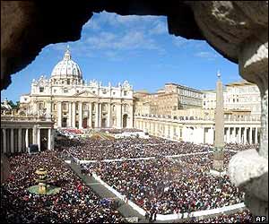 View from the colonnade, St Peter's Square 