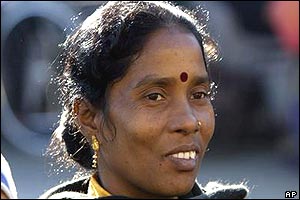 Monica Besra at beatification ceremony