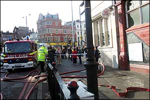 Scene outside the station