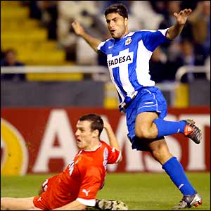 Diego Tristan scores against Monaco