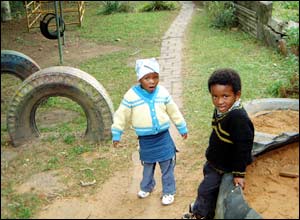 Elam and Kanyiswa at the Raphael Centre